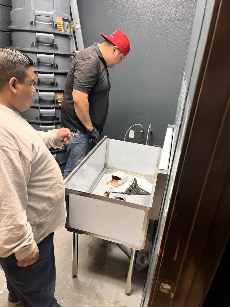 Commercial plumbing and sink installation in Chesmar