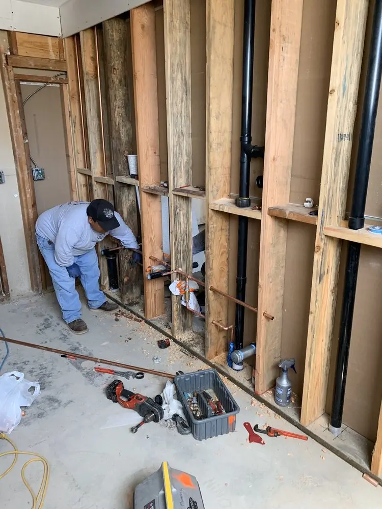 Commercial rough-in plumbing for Gas Line Repair in Chesmar